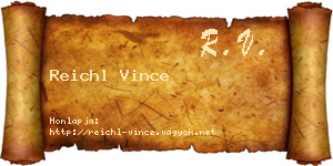 Reichl Vince névjegykártya